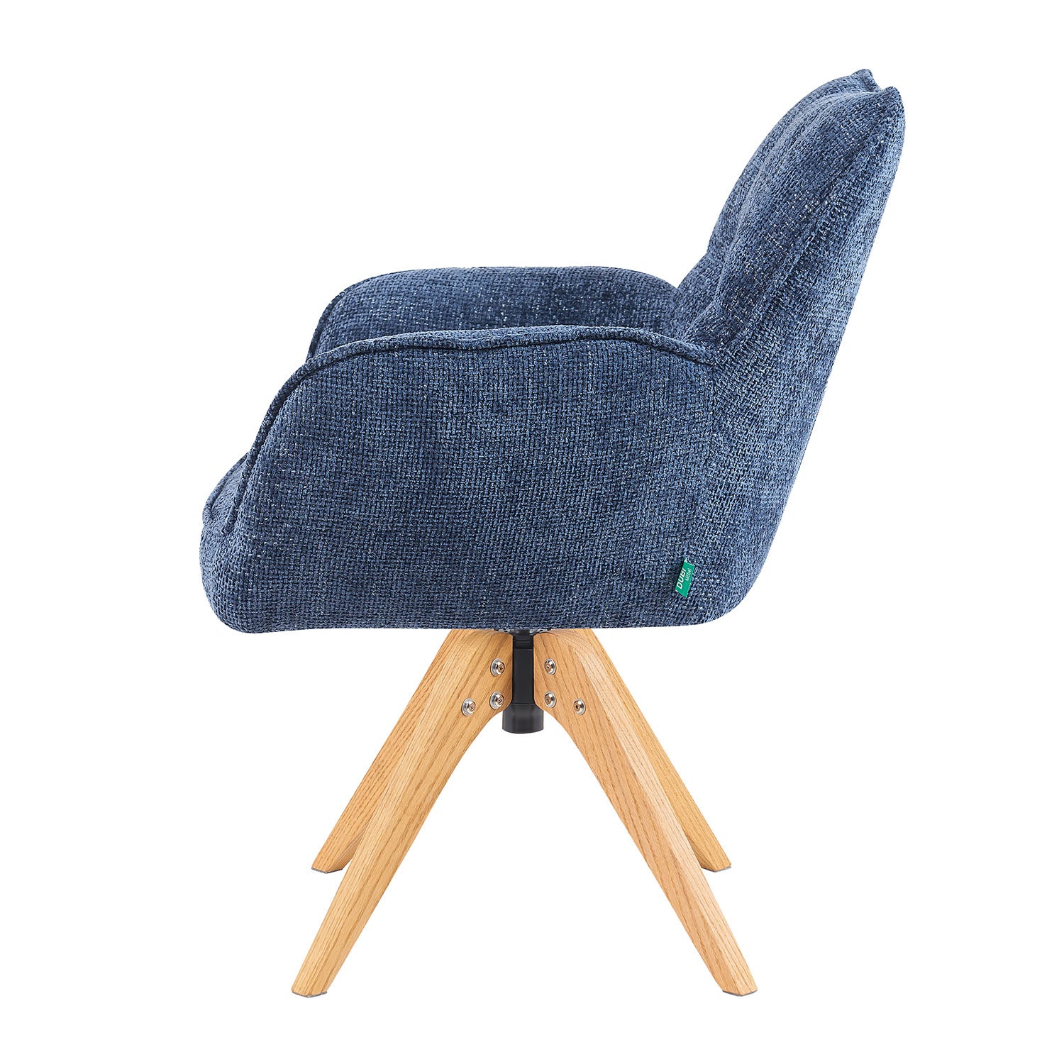 Mika-Theo 2er-Set - Drehsessel mit Federkernpolsterung und Massivholz Gestell