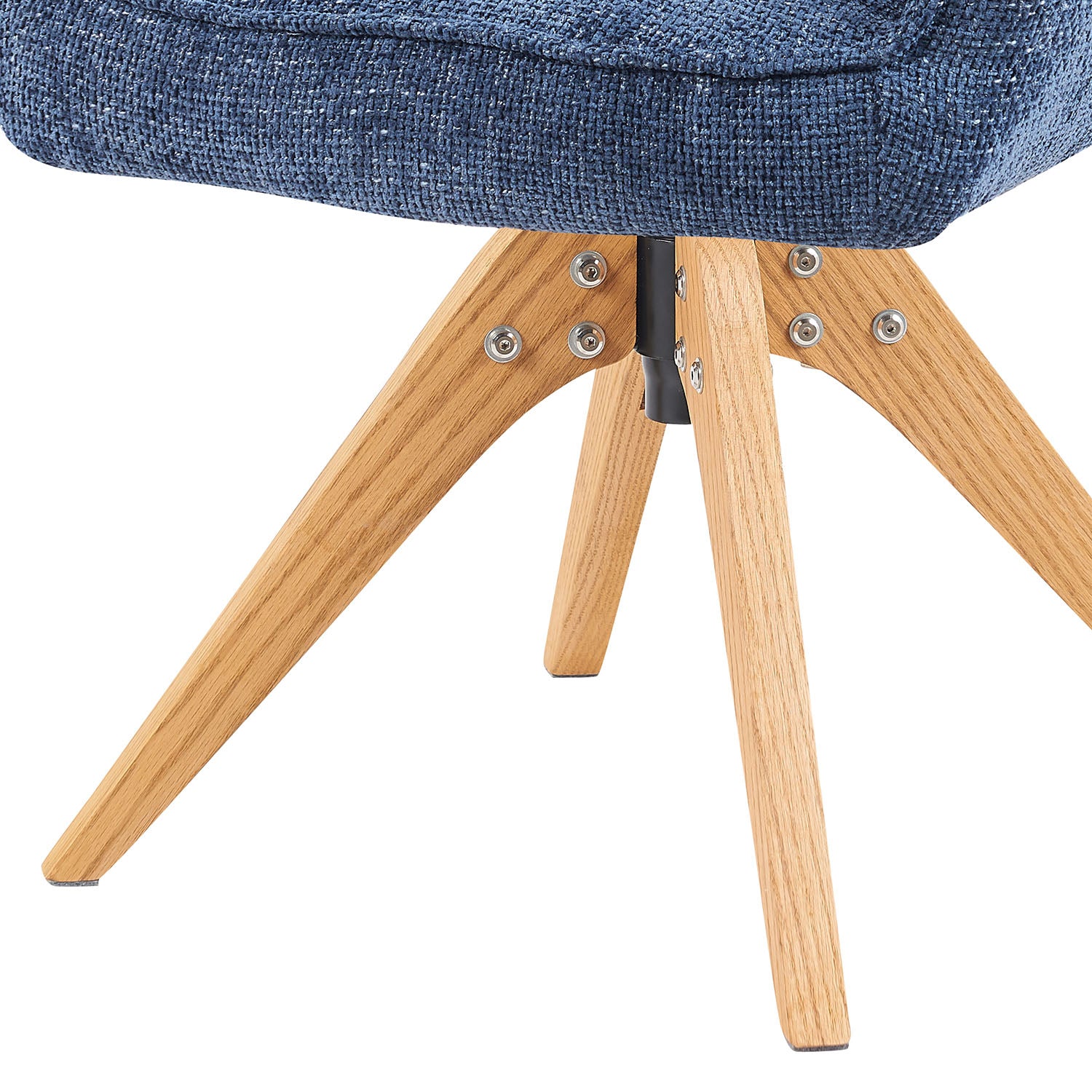 Mika-Theo 2er-Set - Drehsessel mit Federkernpolsterung und Massivholz Gestell