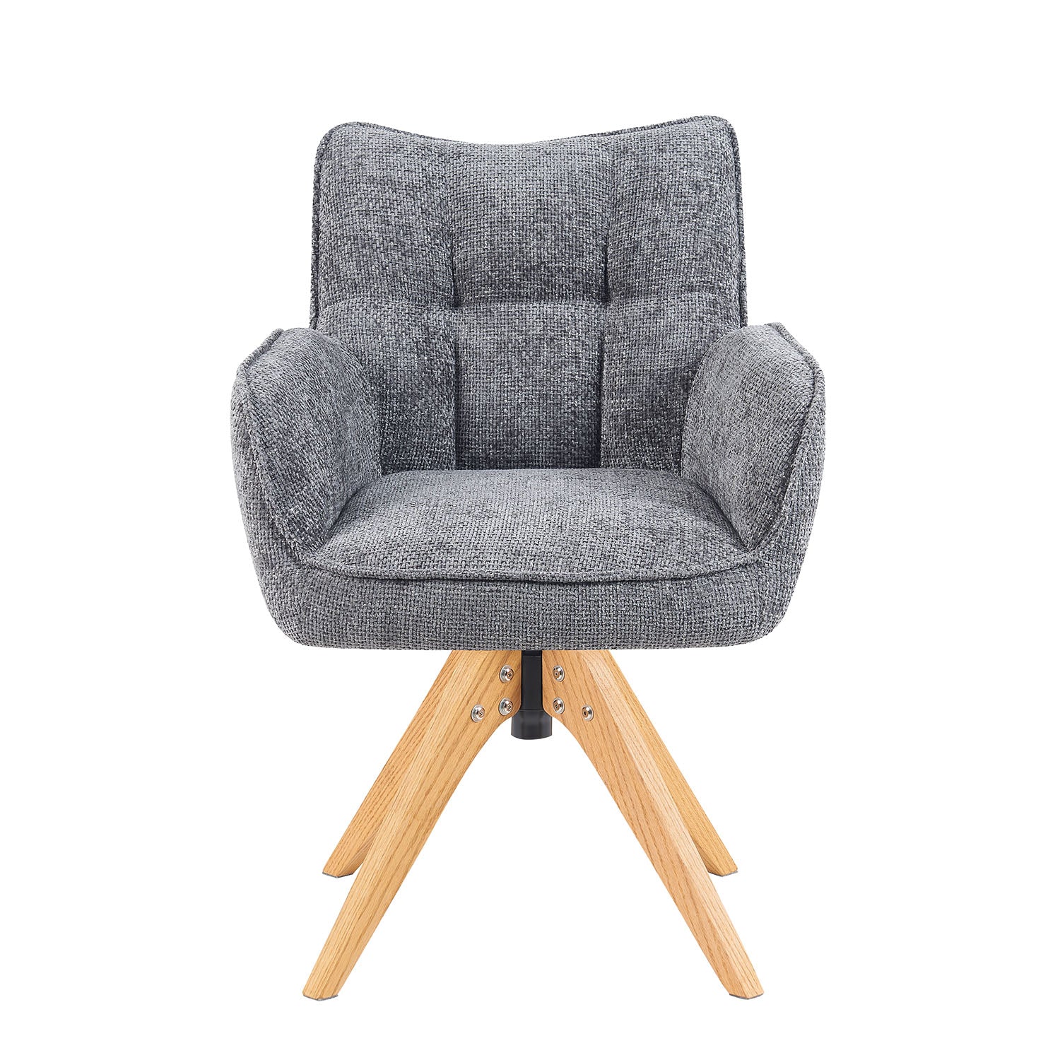 Mika-Theo 2er-Set - Drehsessel mit Federkernpolsterung und Massivholz Gestell