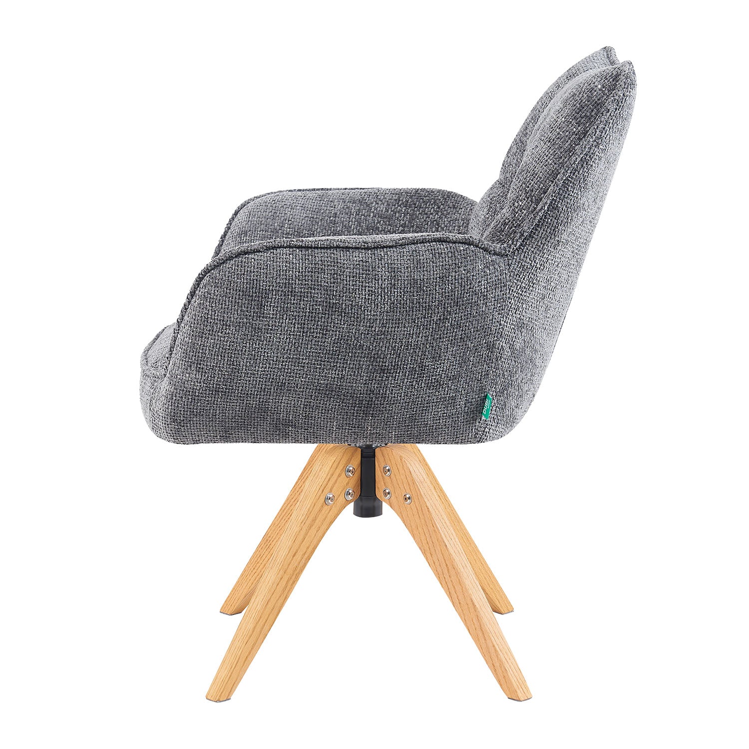 Mika-Theo 2er-Set - Drehsessel mit Federkernpolsterung und Massivholz Gestell