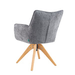 Mika-Theo 2er-Set - Drehsessel mit Federkernpolsterung und Massivholz Gestell