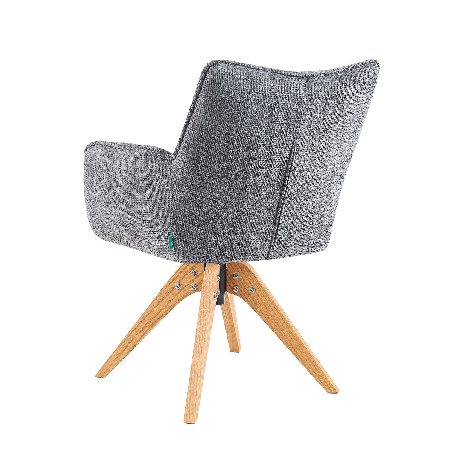 Mika-Theo 2er-Set - Drehsessel mit Federkernpolsterung und Massivholz Gestell