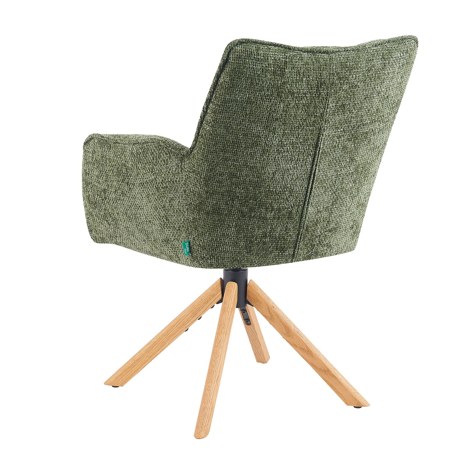 Mika-Ida 2er-Set - Drehsessel mit Federkernpolsterung und Eichenholzgestell