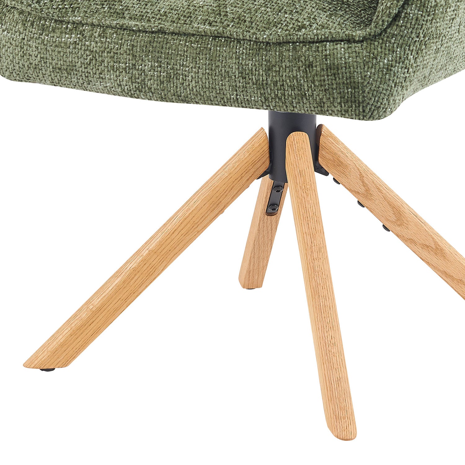 Mika-Ida 2er-Set - Drehsessel mit Federkernpolsterung und Eichenholzgestell