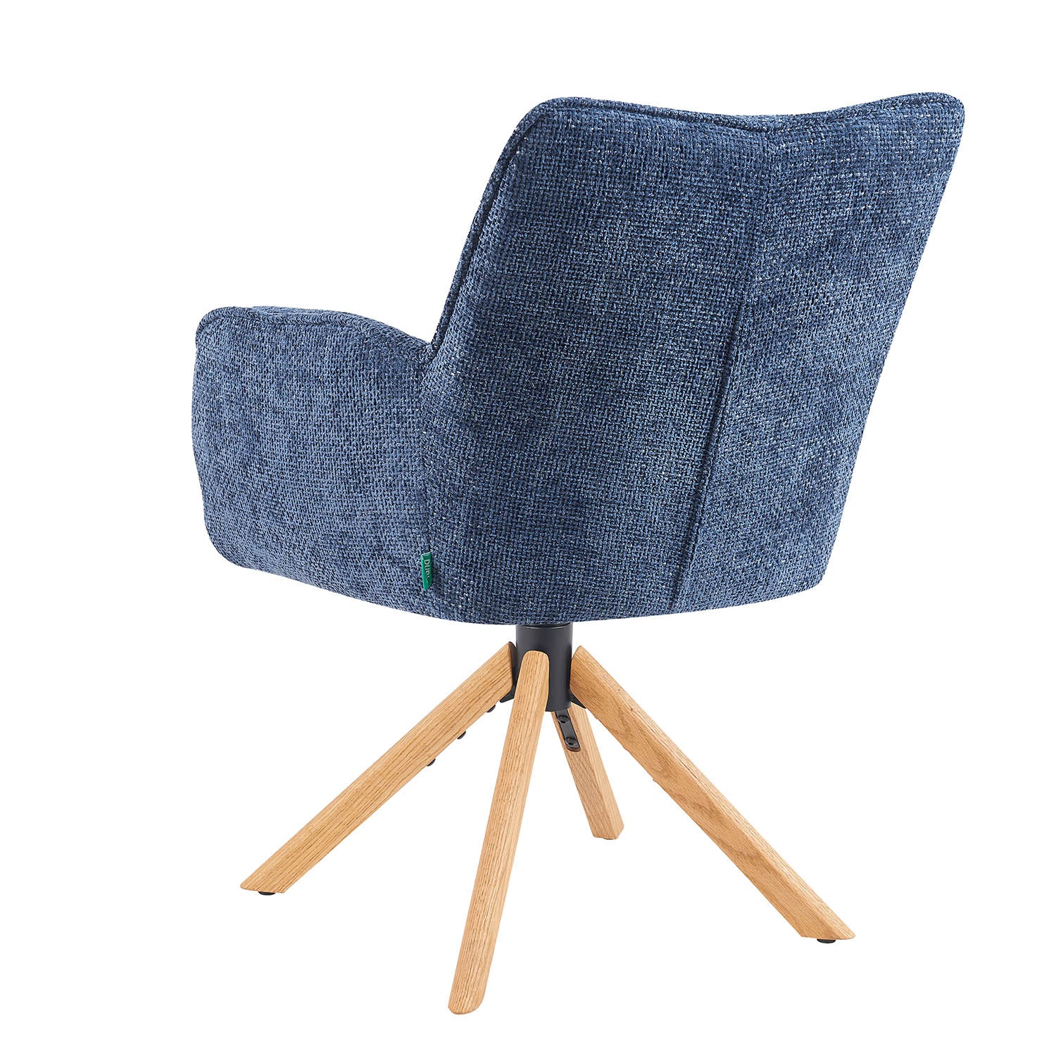 Mika-Ida 2er-Set - Drehsessel mit Federkernpolsterung und Eichenholzgestell