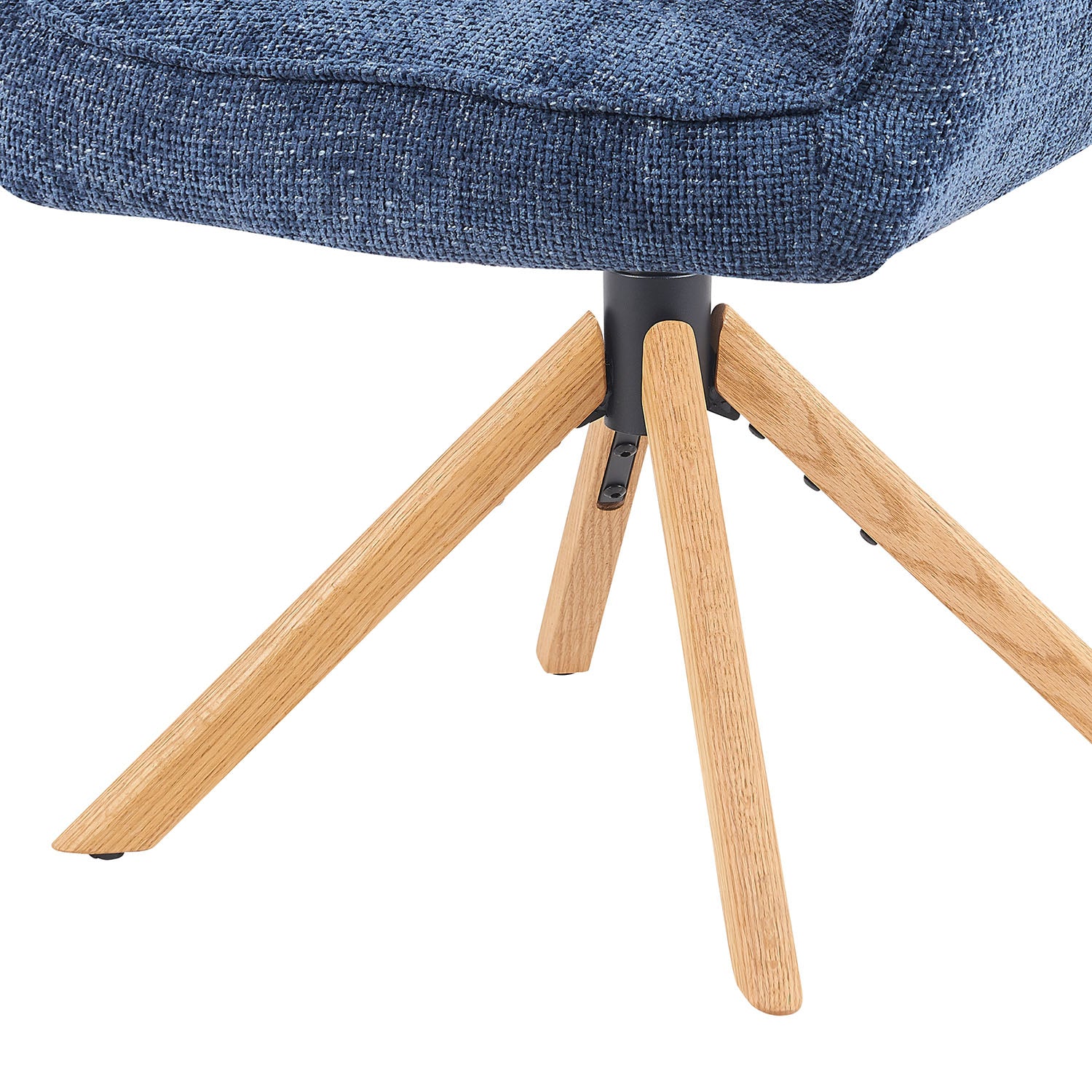 Mika-Ida 2er-Set - Drehsessel mit Federkernpolsterung und Eichenholzgestell