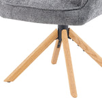 Mika-Ida 2er-Set - Drehsessel mit Federkernpolsterung und Eichenholzgestell