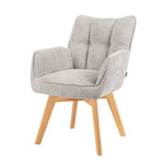 Mika-Theo 2er-Set - Drehsessel mit Federkernpolsterung und Massivholz Gestell