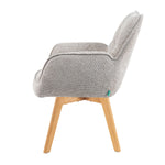 Mika-Theo 2er-Set - Drehsessel mit Federkernpolsterung und Massivholz Gestell