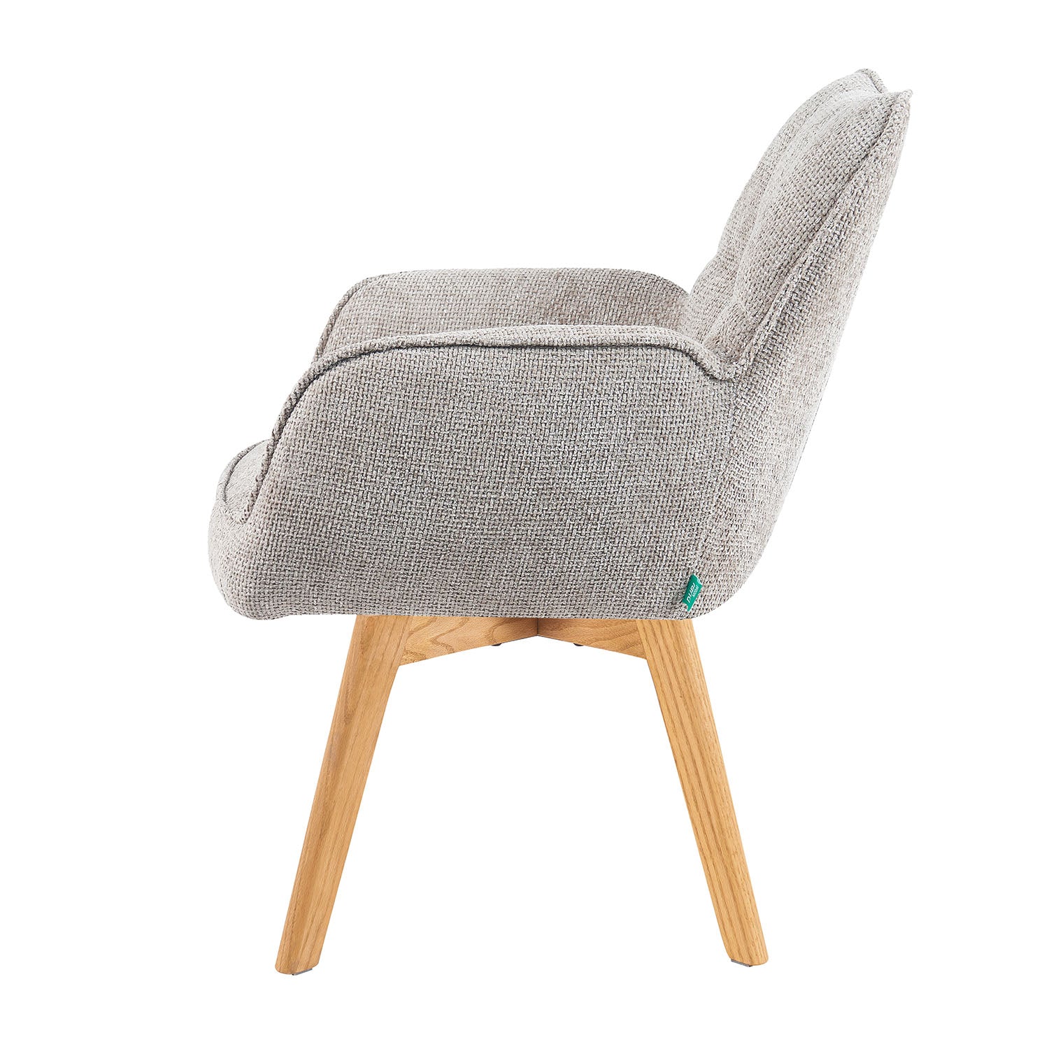 Mika-Theo 2er-Set - Drehsessel mit Federkernpolsterung und Massivholz Gestell