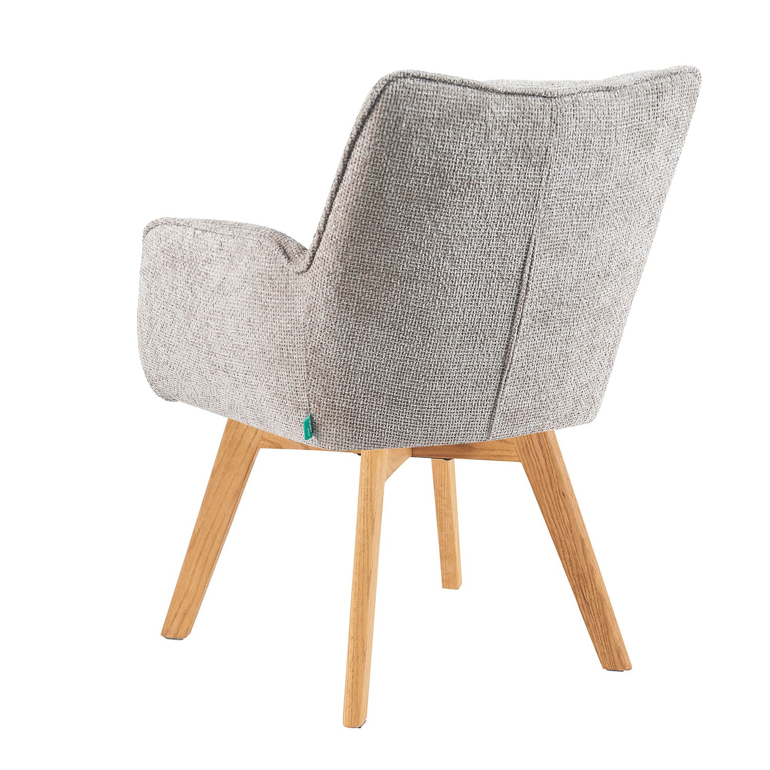 Mika-Theo 2er-Set - Drehsessel mit Federkernpolsterung und Massivholz Gestell