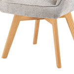 Mika-Theo 2er-Set - Drehsessel mit Federkernpolsterung und Massivholz Gestell