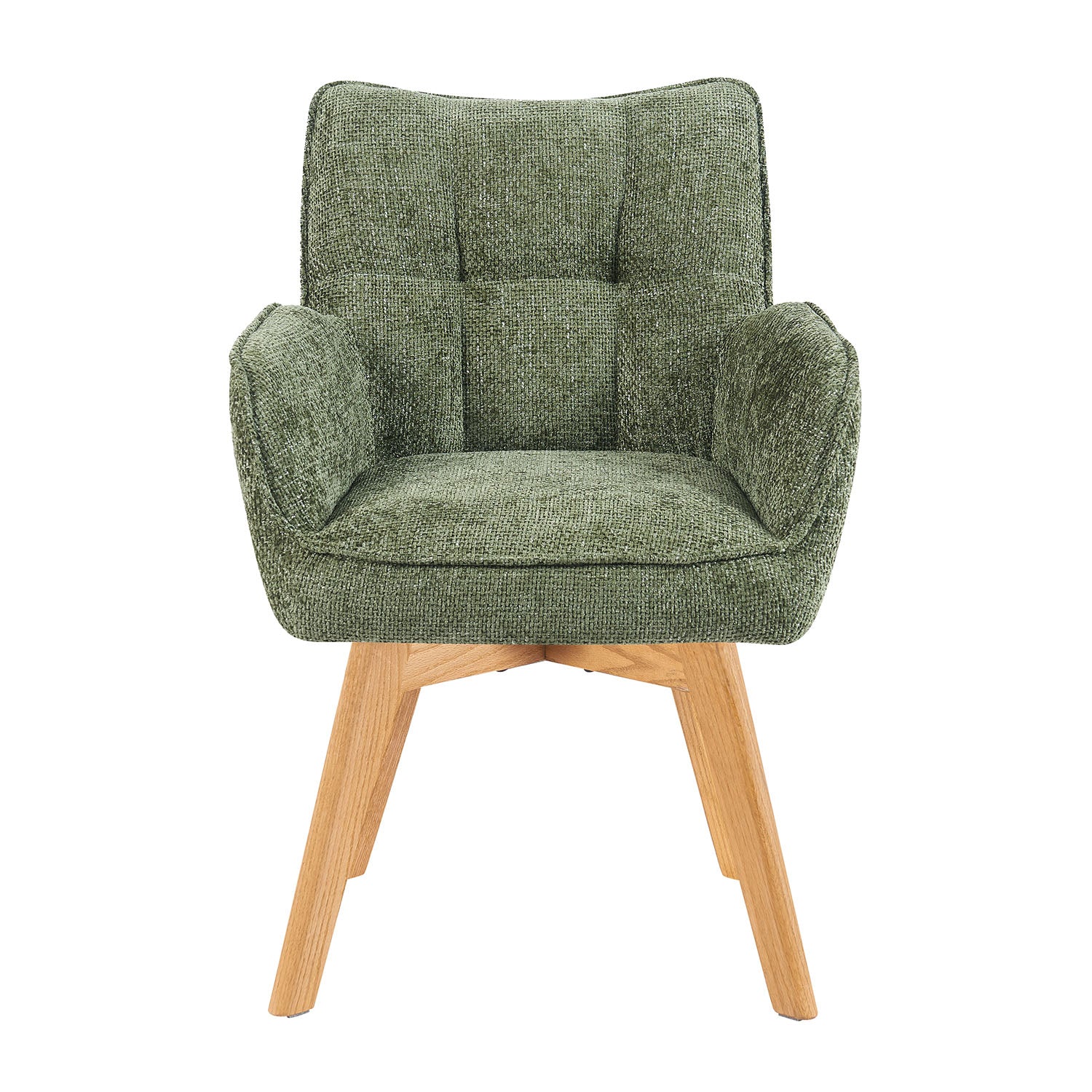 Mika-Theo 2er-Set - Drehsessel mit Federkernpolsterung und Massivholz Gestell