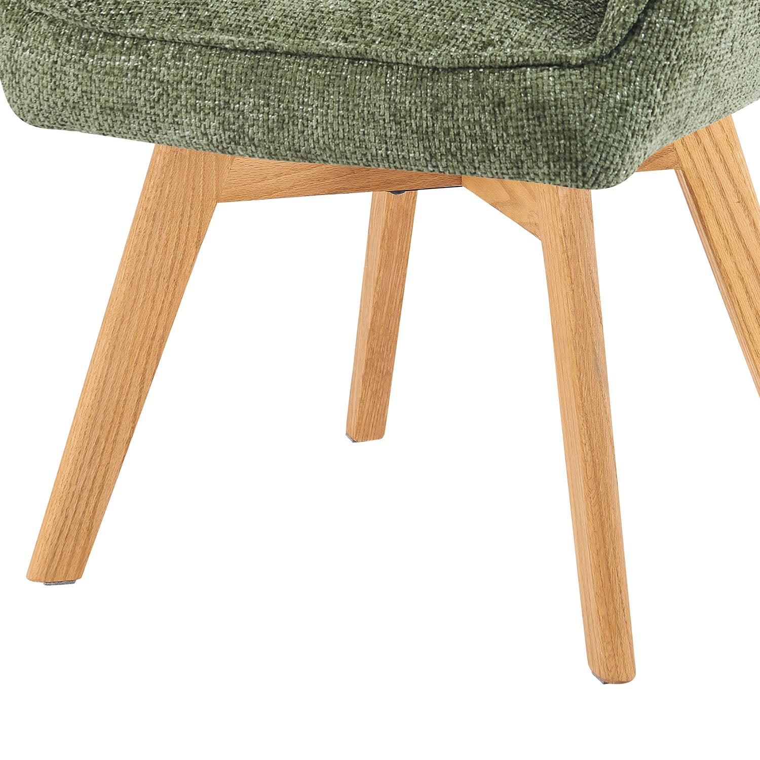 Mika-Theo 2er-Set - Drehsessel mit Federkernpolsterung und Massivholz Gestell