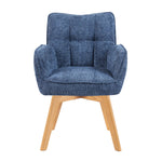 Mika-Theo 2er-Set - Drehsessel mit Federkernpolsterung und Massivholz Gestell