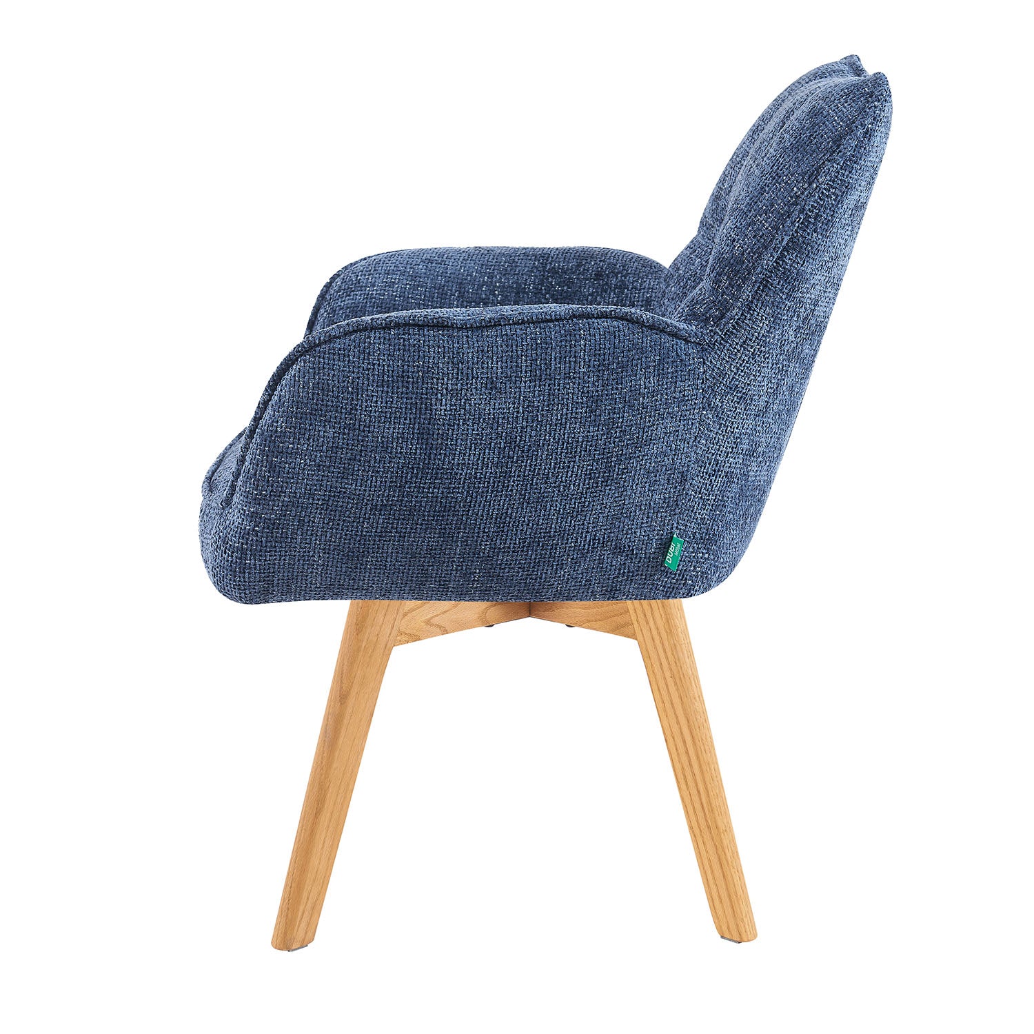 Mika-Theo 2er-Set - Drehsessel mit Federkernpolsterung und Massivholz Gestell