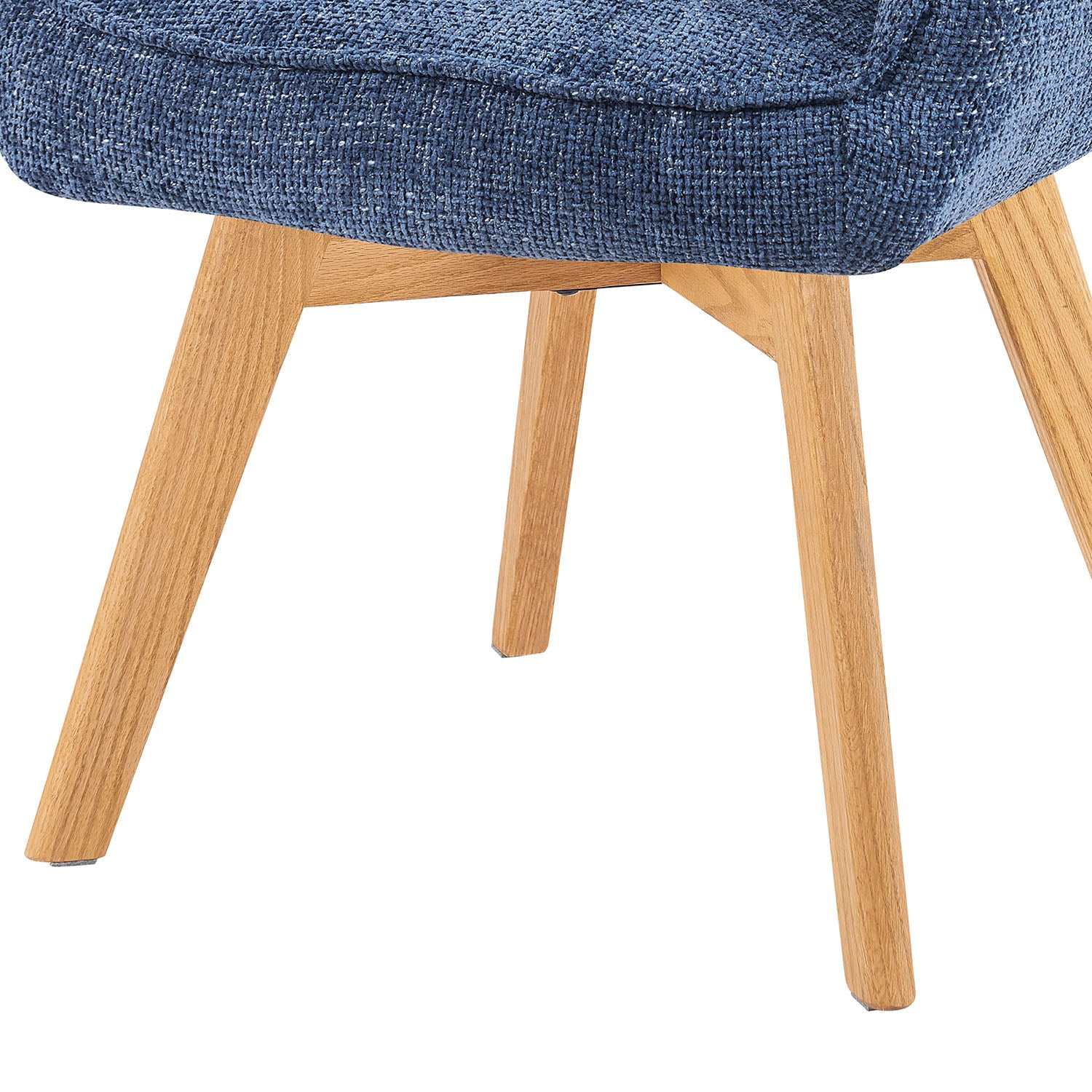 Mika-Theo 2er-Set - Drehsessel mit Federkernpolsterung und Massivholz Gestell