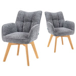 Mika-Theo 2er-Set - Drehsessel mit Federkernpolsterung und Massivholz Gestell