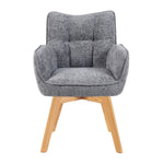 Mika-Theo 2er-Set - Drehsessel mit Federkernpolsterung und Massivholz Gestell