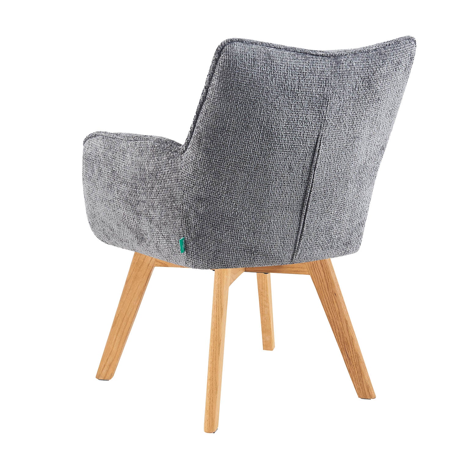 Mika-Theo 2er-Set - Drehsessel mit Federkernpolsterung und Massivholz Gestell