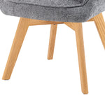 Mika-Theo 2er-Set - Drehsessel mit Federkernpolsterung und Massivholz Gestell