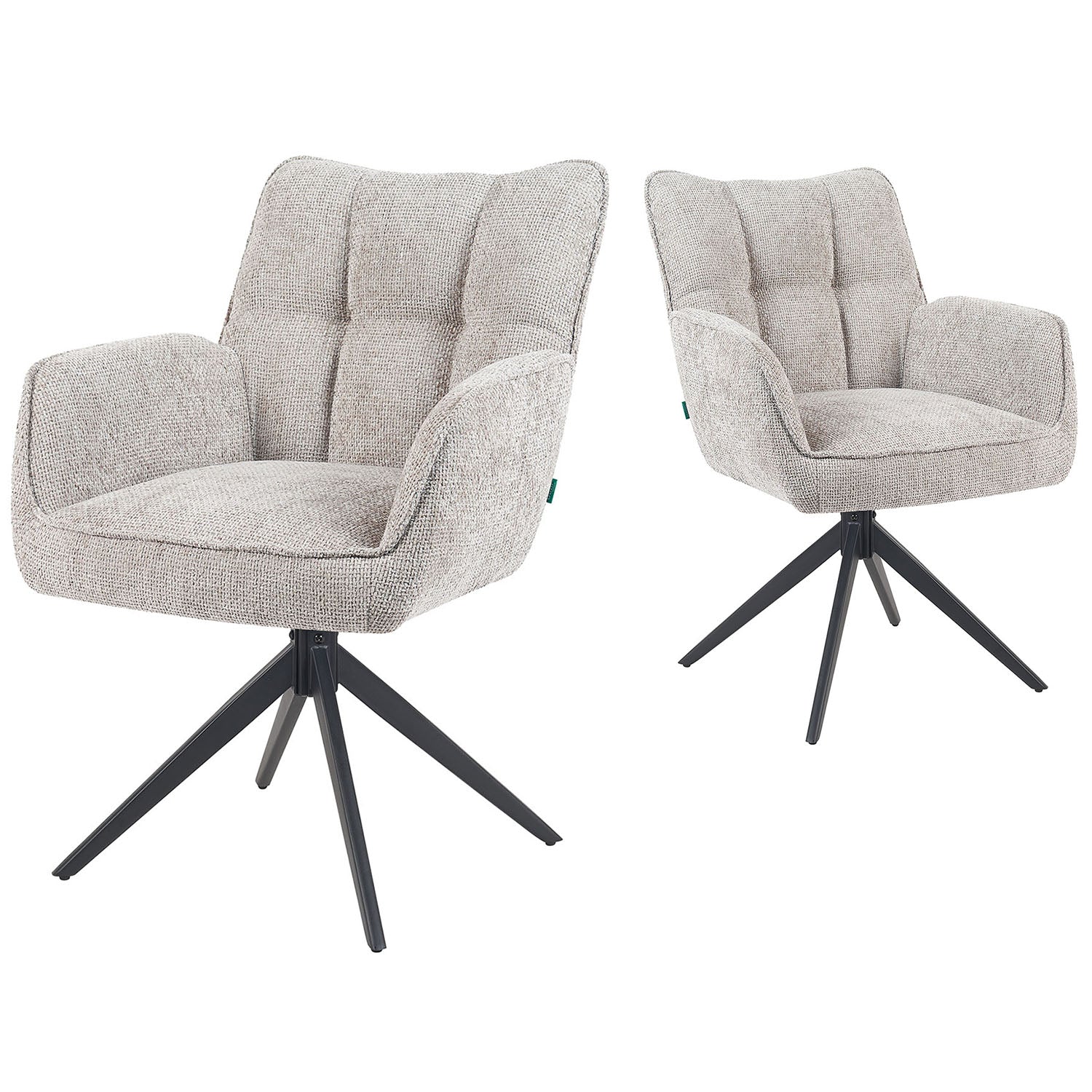 Mika-Enya - Esszimmerstuhl 2er Set in Retro Optik