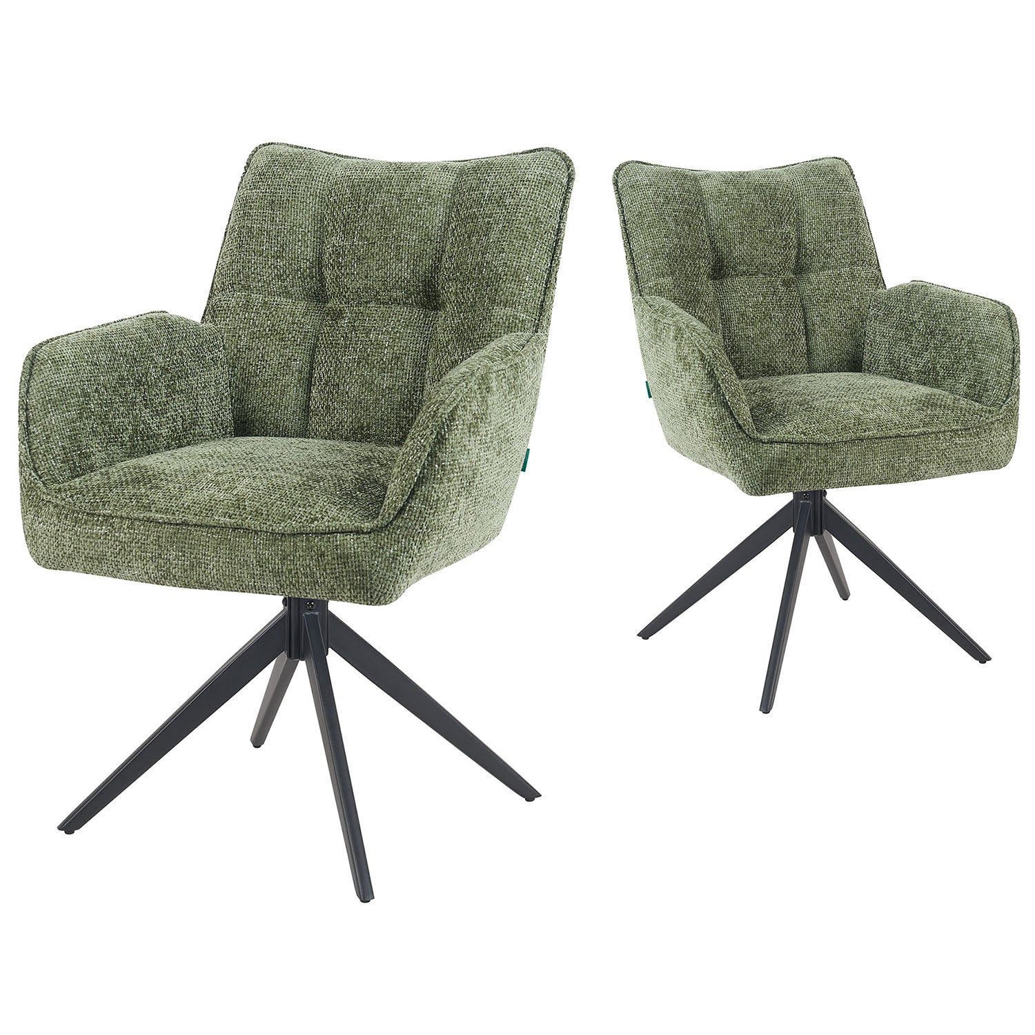 Mika-Enya - Esszimmerstuhl 2er Set in Retro Optik