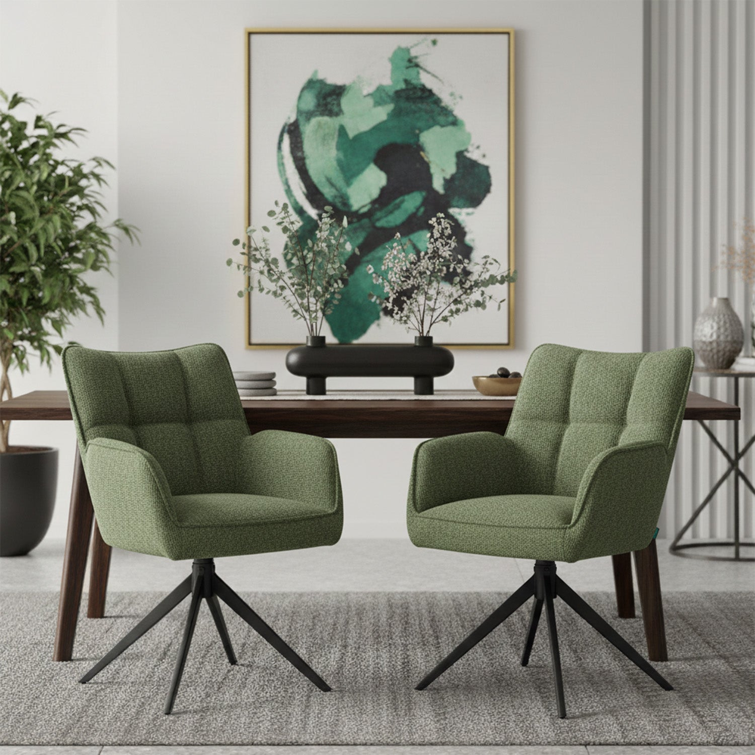 Mika-Enya - Esszimmerstuhl 2er Set in Retro Optik