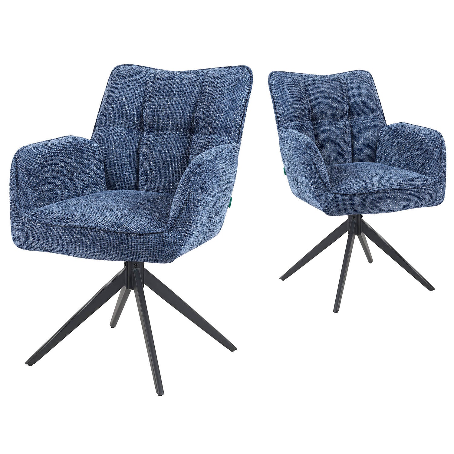 Mika-Enya - Esszimmerstuhl 2er Set in Retro Optik