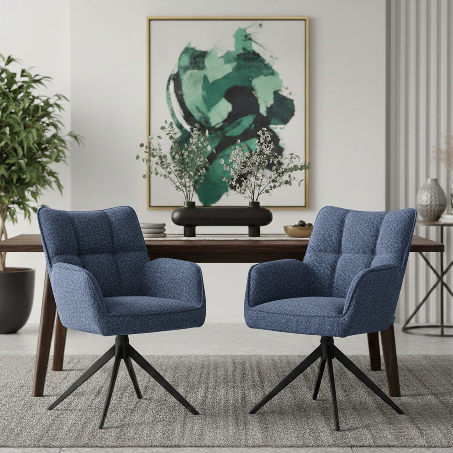 Mika-Enya - Esszimmerstuhl 2er Set in Retro Optik