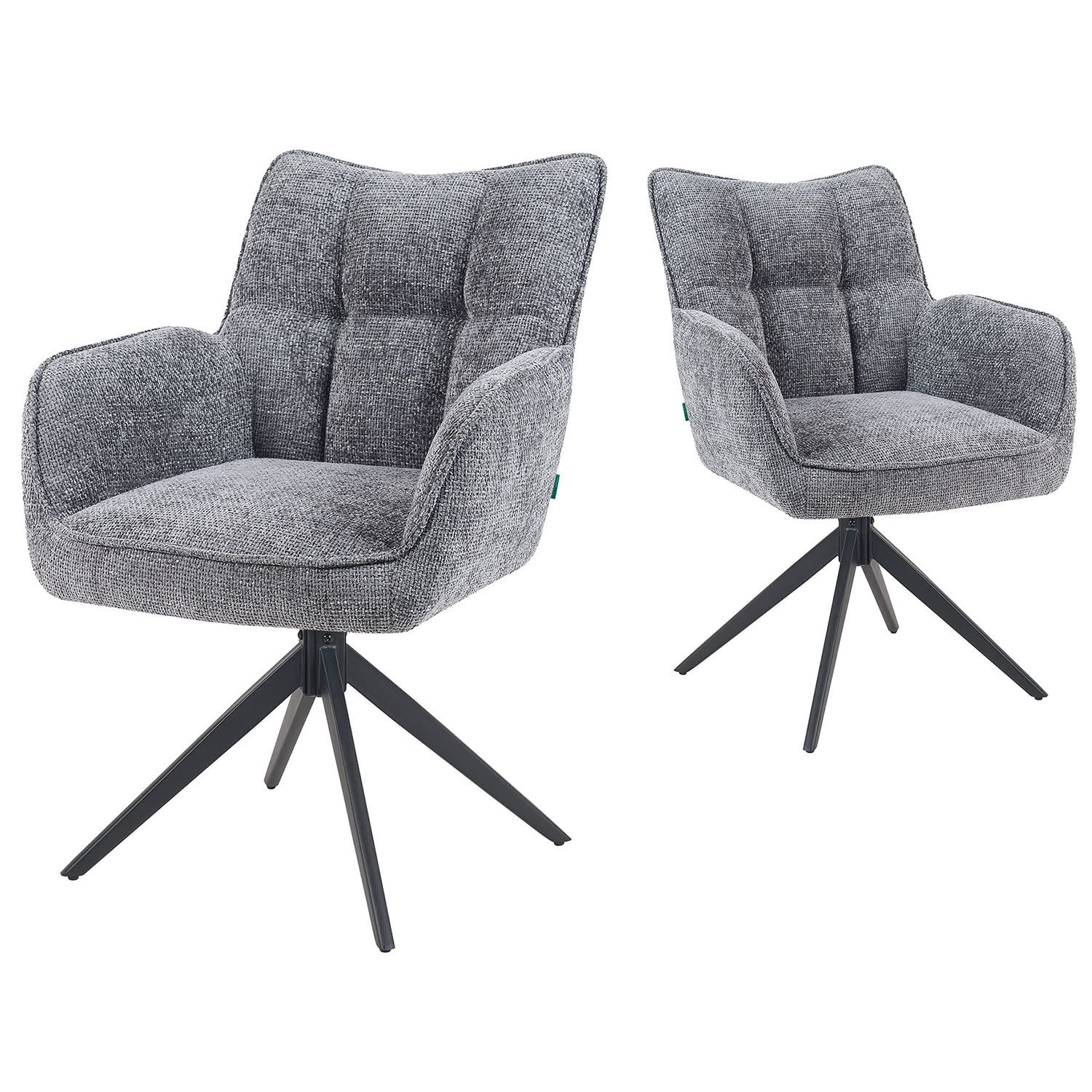 Mika-Enya - Esszimmerstuhl 2er Set in Retro Optik