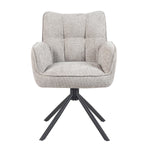 Mika-Daan 2er-Set - Drehsessel mit Federkernpolsterung und Metallgestell