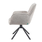 Mika-Daan 2er-Set - Drehsessel mit Federkernpolsterung und Metallgestell