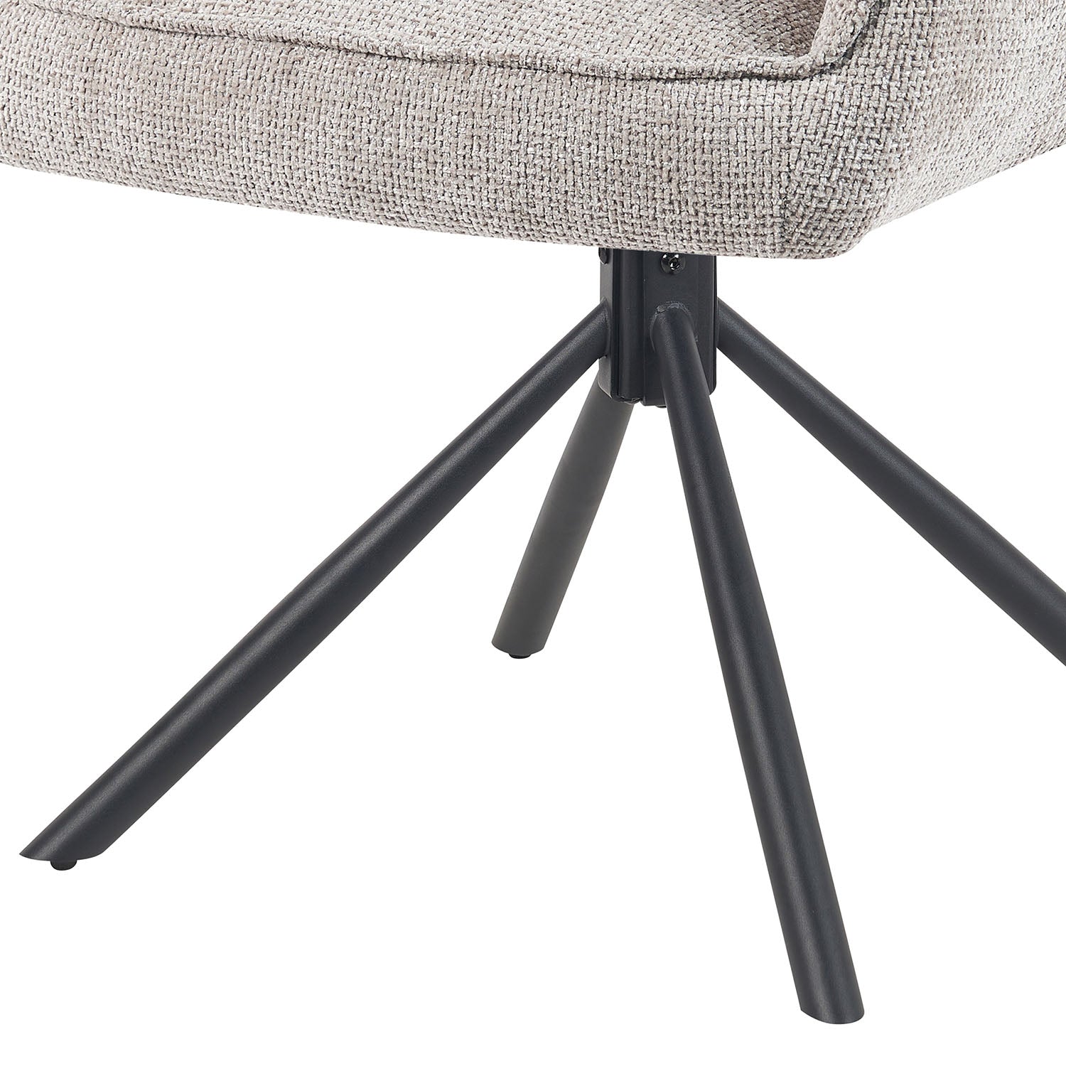 Mika-Daan 2er-Set - Drehsessel mit Federkernpolsterung und Metallgestell