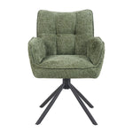 Mika-Daan 2er-Set - Drehsessel mit Federkernpolsterung und Metallgestell