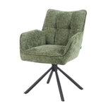 Mika-Daan 2er-Set - Drehsessel mit Federkernpolsterung und Metallgestell