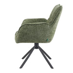 Mika-Daan 2er-Set - Drehsessel mit Federkernpolsterung und Metallgestell