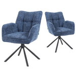 Mika-Daan 2er-Set - Drehsessel mit Federkernpolsterung und Metallgestell
