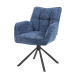 Mika-Daan 2er-Set - Drehsessel mit Federkernpolsterung und Metallgestell