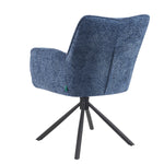 Mika-Daan 2er-Set - Drehsessel mit Federkernpolsterung und Metallgestell