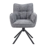 Mika-Daan 2er-Set - Drehsessel mit Federkernpolsterung und Metallgestell