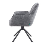 Mika-Daan 2er-Set - Drehsessel mit Federkernpolsterung und Metallgestell