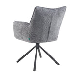 Mika-Daan 2er-Set - Drehsessel mit Federkernpolsterung und Metallgestell