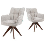 Esszimmerstuhl Mika-Theo 2er-Set | 360° drehbar Eiche geölt Natur