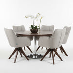 Esszimmerstuhl Mika-Theo 2er-Set | 360° drehbar Eiche geölt Natur