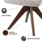 Esszimmerstuhl Mika-Theo 2er-Set | 360° drehbar Eiche geölt Natur