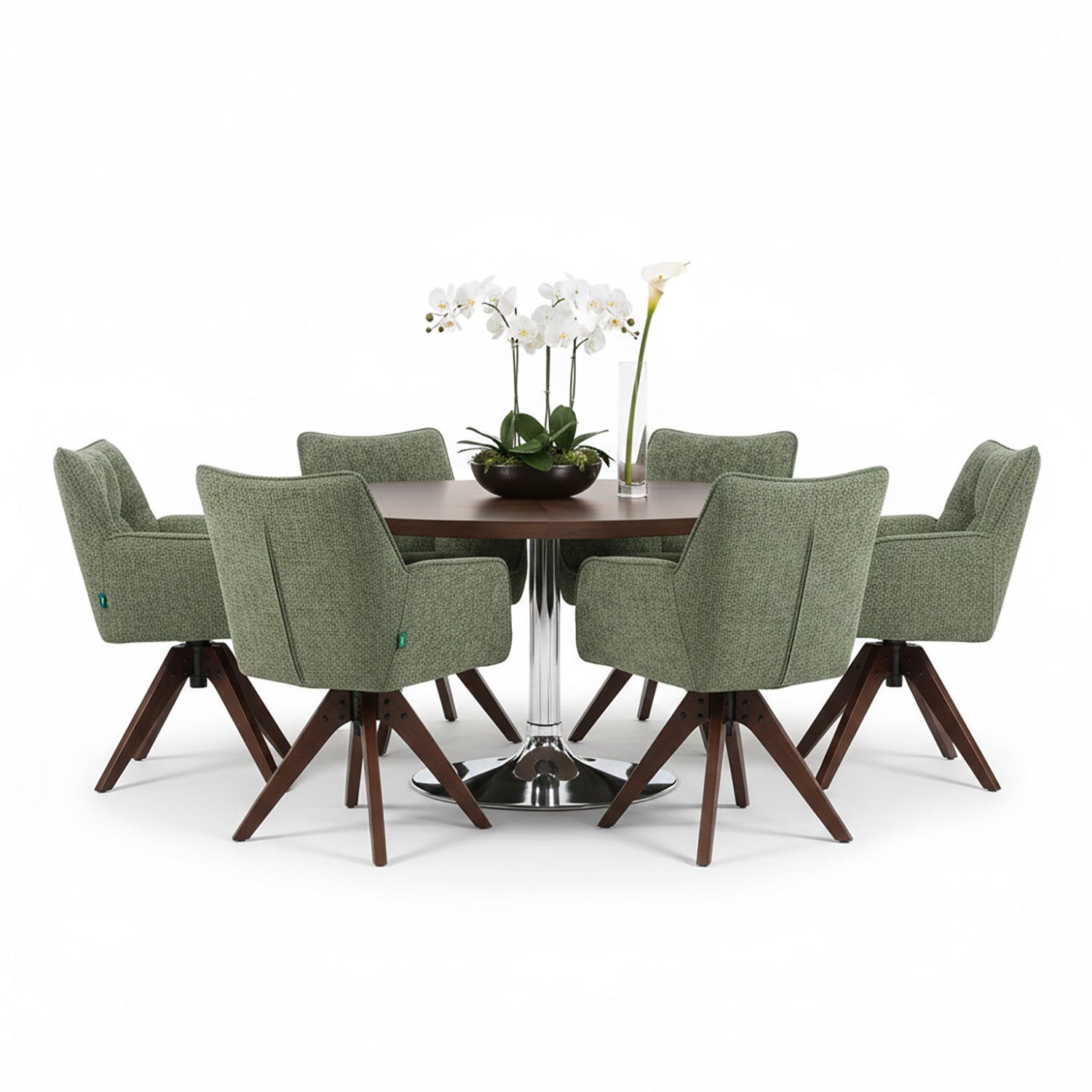 Esszimmerstuhl Mika-Theo 2er-Set | 360° drehbar Eiche geölt Natur