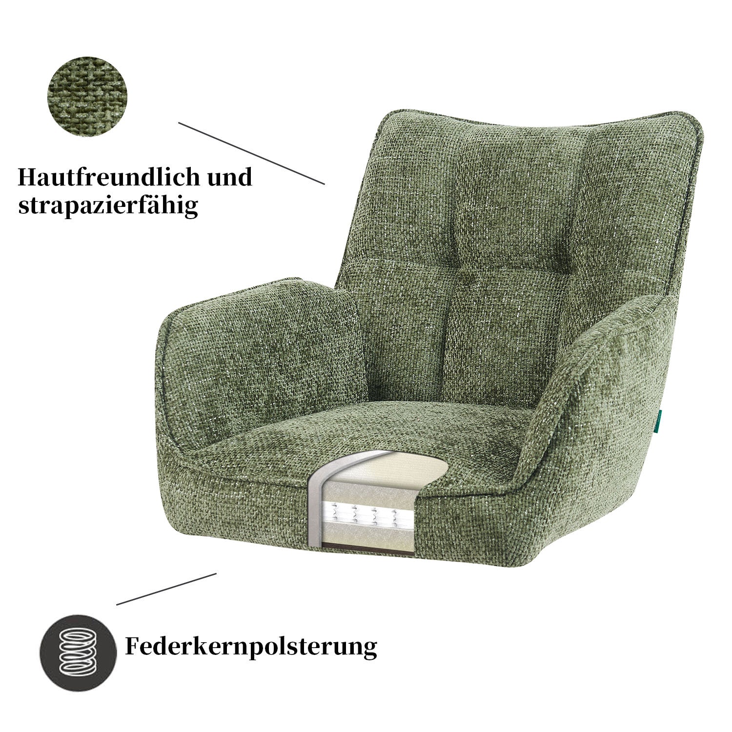 Esszimmerstuhl Mika-Theo 2er-Set | 360° drehbar Eiche geölt Natur