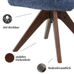 Esszimmerstuhl Mika-Theo 2er-Set | 360° drehbar Eiche geölt Natur