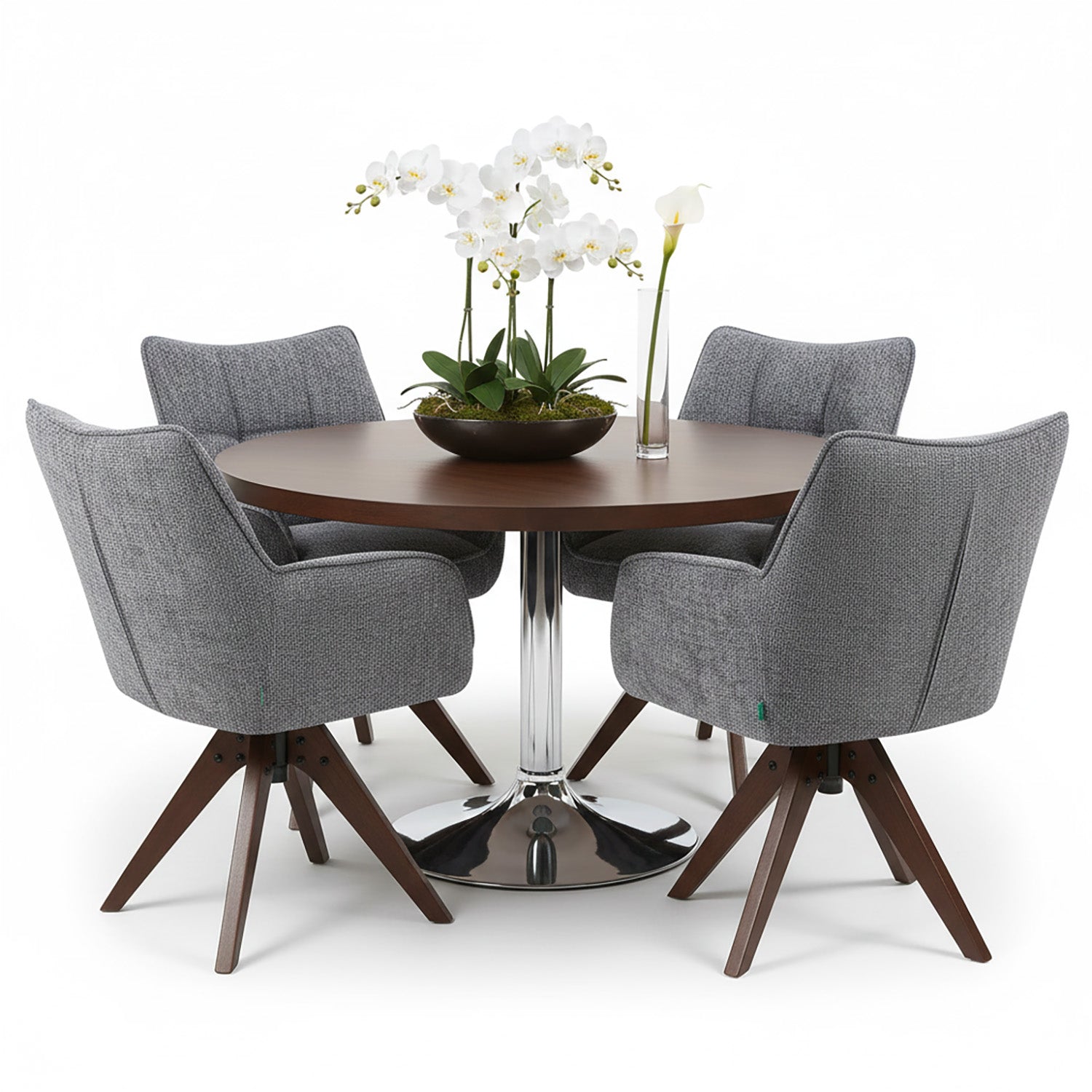 Esszimmerstuhl Mika-Theo 2er-Set | 360° drehbar Eiche geölt Natur